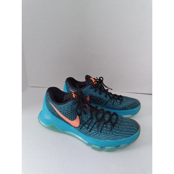 Nike KD 8 Basketball Shoes Blue Lagoon Bright Citrus Athletic Sneakers‎ main image 2